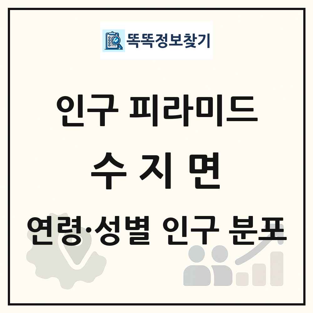 수지면 인구 피라미드 링크 그림